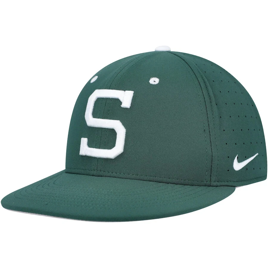 Nike True MICHIGAN STATE SPARTAN Hat Cap Green Sz 6 7/8 AV7473-333