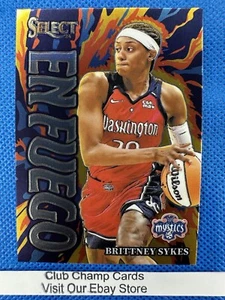 2024 #11 Brittney Sykes Panini Select WNBA En Fuego Inserto Washington Mystics - Imagen 1 de 2