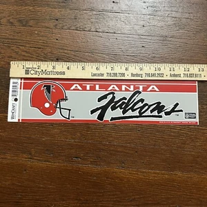 Vintage 1990s Wincraft Atlanta Falcons Bumper Sticker Decal Football NFL - Picture 1 of 2