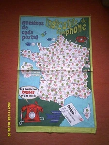 BLANCHE PORTE PUBLICITE TISSU INDICATIFS TELEPHONE NUMEROS DE CODE POSTAL - Imagen 1 de 2