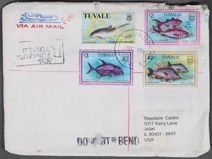 Mayfairstamps Tuvalu 1990er Fisch registriert bei Joliet IL mehrstufiger Einband aar_9 - Bild 1 von 2