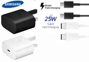 Genuine Samsung Galaxy A13 A23 A33 A52s A53 5G 25W Super Fast Charger Cable - Picture 1 of 15