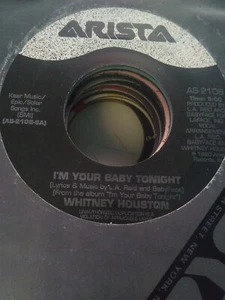 Whitney Houston, I'm Your Baby Tonight ~ 1990 Arista 45 +sleeve - Picture 1 of 1