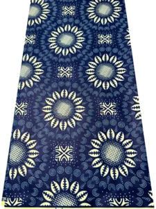 Poliéster Verdadero Estampado de Cera Ankara - Se vende por 6 yardas - para Vestidos - Imagen 1 de 3