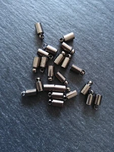 50 Rotguss 3,5 mm Endkappen zur Herstellung von 3 mm Kordel Halsketten 9 x 4 mm UK - Bild 1 von 6