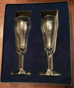2 Tiffany & Co Crystal Champagne Toasting Flutes 7 1/2” With Boxes - Picture 1 of 4