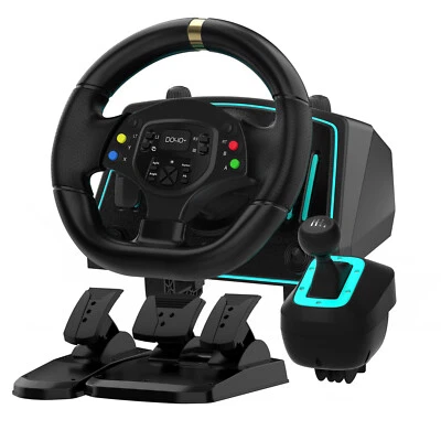 Gaming Steering Wheels Pedals Clutch Paddle Gear Shifters for Switch Xbox PS PC - Image 1 of 4