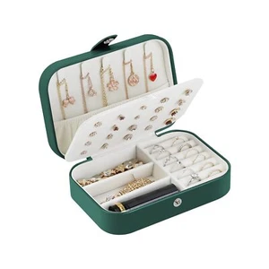 Henzin Schmuckkästchen Reise Schmuckkästchen Damen Klein PU-Leder Schmuckaufb...