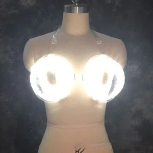 LED Bra Feed Cocktail Light up Costume Night Club Party Cosplay Cloth for Drink - Picture 1 of 16