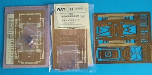WAYOH 7mm Calibre O Latón L & Y Attock Coach Bogie Set + Grabado Kemiway GWR BF10 - Imagen 1 de 2