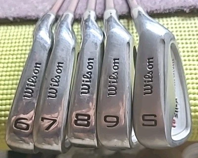 Wilson Firestick Golf Iron Set 6,7,8,9,SW Men’s Flex Graphite Shafts NEED Grips  - Image 1 of 4