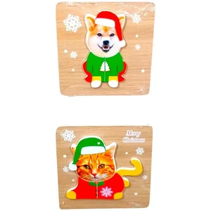 Christmas  Kids Puzzles Ages Wooden Jigsaw Puzzles for Kids Education Jigsaw Set - Picture 1 of 7