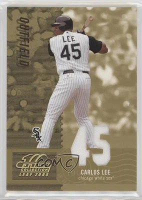 2005 Leaf Century Collection Materials Die-Cut Jersey Number /45 Carlos Lee #145 - Image 1 of 2