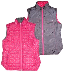 ARIAT Womens Small  Pink/Gray ZipUp  ABERDEEN REVERSIBLE VEST Equestrian MINT! - Picture 1 of 5
