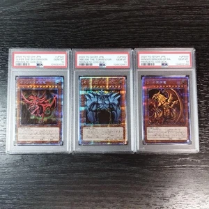 PSA10 Yugioh PGB1-JPS01 JPS02 JPS03 Obelisk Slifer Ra Prismatic Secret Set of 3 - Picture 1 of 24