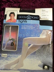 Medias GOOLA GONG Vintage Negras Extra Grandes Mezcla Algodón Opaco Sears Nuevas de Lote Antiguo - Imagen 1 de 6