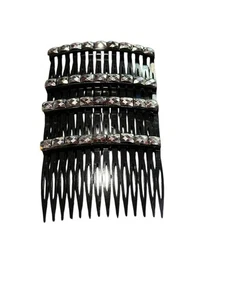 NEW hair accessories plastic comb style set of 4 black - Picture 1 of 2