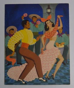 Vintage 1941 S.S. President Madison Cruise Ship Menu Cuban Dancers Caribbean - Picture 1 of 10