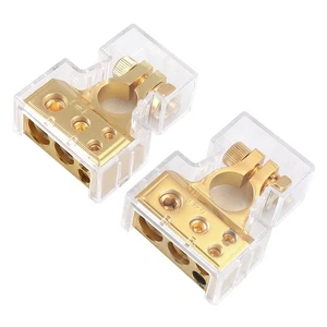 2 Stück 4/8 GA AWG Stärke Positiver Batteriepol Stecker Post Negativer Anschluss - Bild 1 von 10
