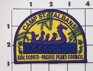 St. Albans Camp Patch Girl Scouts USA Embroidered Iron Pacific Peaks Council - Picture 1 of 1