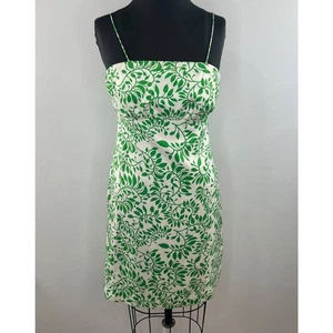 Vineyard Vine Skylar Seiden Etuikleid Nassau grün weiß trägerlos ärmellos 4 - Bild 1 von 9