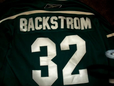 CAMISETA DE HOCKEY MINNESOTA WILD NHL #32 BACKSTROM CON CORREA DE LUCHA TALLA 50 COLECCIONABLE Foto 1 de 4