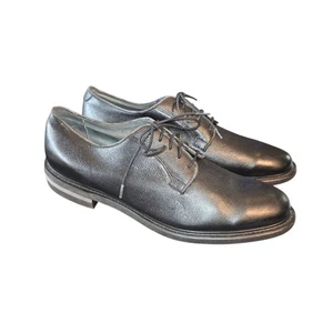 Stuart McGuire Imperial VTG NEW Black Matte Leather Biltrite Derby Shoes Size 11 - Picture 1 of 11