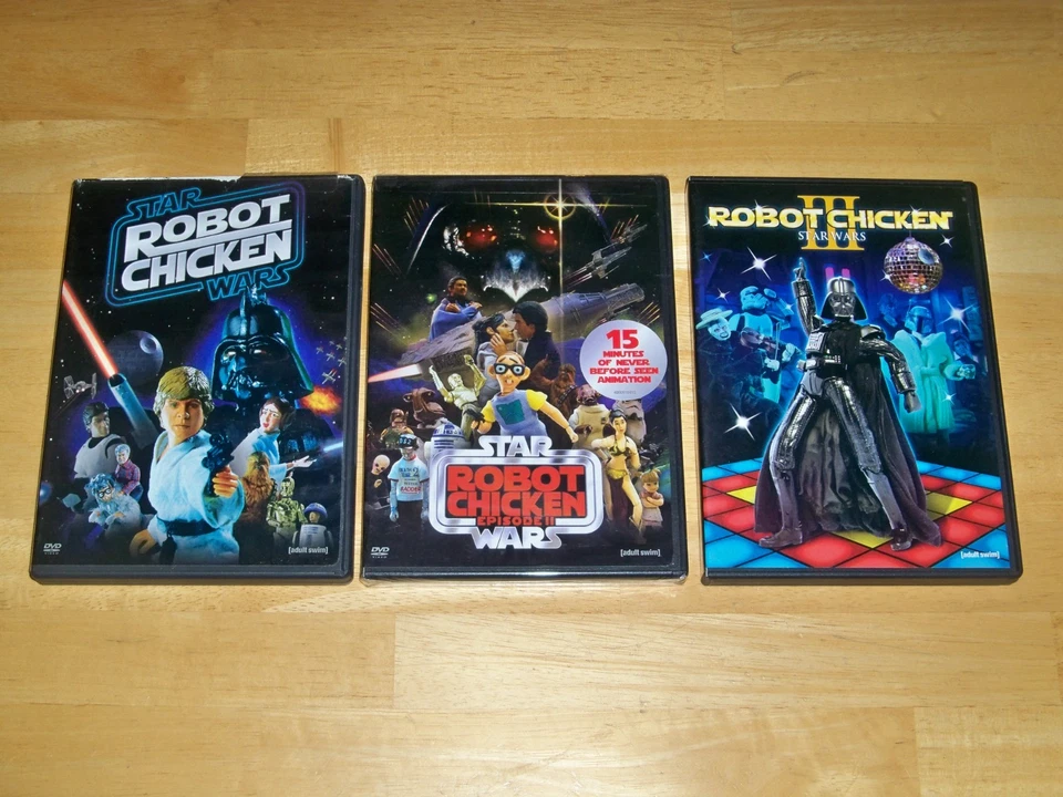 ROBOT CHICKEN -- STAR WARS  Episodes 1 2 3 -- DVDs - Image 1 of 3