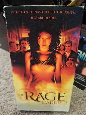 The Rage Carrie 2 VHS Tape Horror Movie Based on Stephen King Novel Y2K - Image 1 of 3