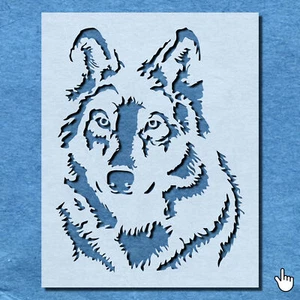 PINTURA CARA LOBO PLANTILLA ARTE DE PARED ARTESANÍAS MYLAR AERÓGRAFO - Imagen 1 de 42