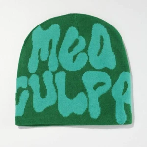 New 2023 Y2K Green MEA CULPA Beanie Baby Beanies Soft Warm Winter Hat Skull Cap - Picture 1 of 2