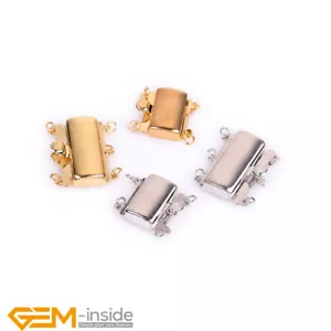 Layered Snap Box Pearl Clasp 14K Gold Filled Jewelry Making Finding Necklace 1Pc - Foto 1 di 27