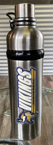 Minnesota Vikings NFL Stainless Steel  Water Bottle Flask Screw Top Cover