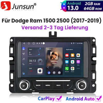 Für Dodge Ram 1500 2500 3500 Carplay Android 13 Autoradio GPS NAVI BT WIFI DAB+ - Bild 1 von 4