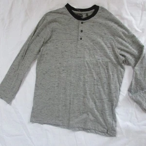 NWT Men's London Fog Long Sleeve Henley Shirt top Grainy Gray XL Cotton Blend - Picture 1 of 7