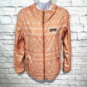 Patagonia Women's Bajadas Small Windbreak Hooded Sunset Orange - Picture 1 of 18