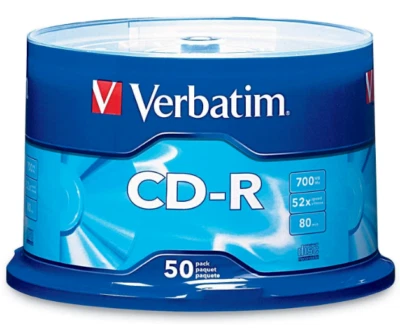 GEORGLASKO_8 50 Pack Blank CD Recordable Disc Audio MP3 Data Storage Pictures Music Spindle