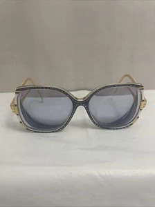 VTG NINA RICCI GLASSES Handmade France Oversized Black Crystal Frame 1018 LL0 - Picture 1 of 9