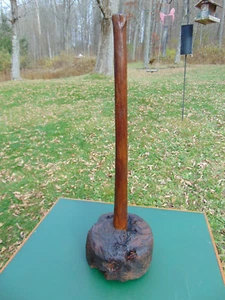 Antique Primitive Farmers Arms  BURL WOOD MASHER Primitive War Club Skull Tool - Picture 1 of 15