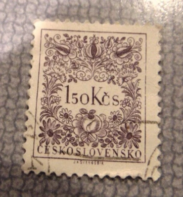 Estampilla rara y coleccionable de Checoslovaquia 1954 Ceskoslovensko 1,50 Kc Europa checa Foto 1 de 3