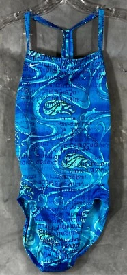 Traje de baño de carreras Nike azul verde para mujer talla 10 (15168) Foto 1 de 4