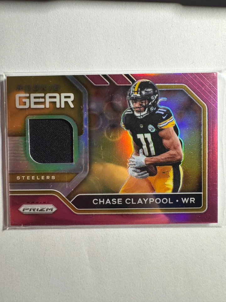 K269,379 - 2020 Panini Prizm Rookie Gear Pink #25 Chase Claypool - Image 1 of 1