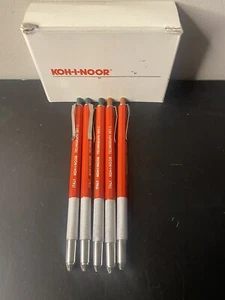 Lot Of 5 Vintage KOH-I-NOOR  RED Technigraph 5611/c Mechanical Lead Pencil - Picture 1 of 6