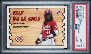 2024 TOPPS ELLY DE LA CRUZ ROOKIE CARD THROWBACK THURSDAY REDS #65 RC PSA 10 🔥 - Picture 1 of 6