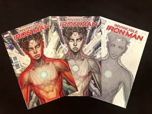 Invincible Iron Man #1 Legacy Edition Variantes Paquete de 3 Marvel Comics Enero 2017 - Imagen 1 de 19