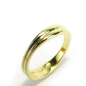 USADO TIFFANY & Co. Anillo de doble onda de EE. UU. 4,5 K18 oro amarillo de 3... - Imagen 1 de 10