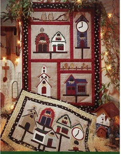 Town Without Kitty Birdhouse Sampler Wall Quilts Craft Pattern Country Folk Art - Picture 1 of 2