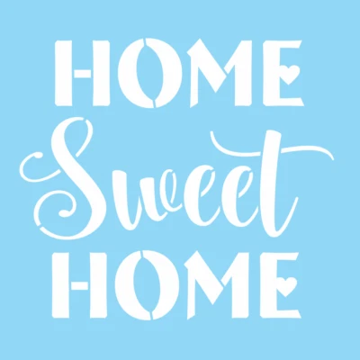 9" Home Sweet Stencil Farmhouse Country Cottage Family DIY Craft Signs Joanie - Image 1 of 4