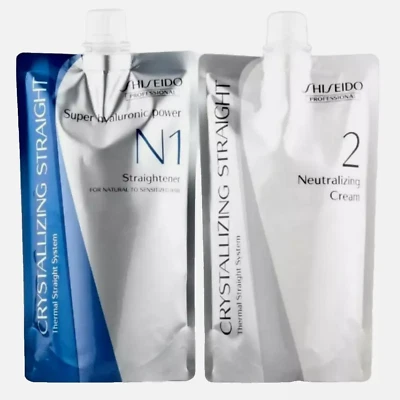 SHISEIDO Crystallizing Hair Straightener N1+N2 400g Hair Rebonding Treatment - Image 1 of 3