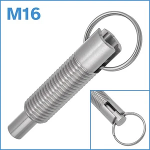 Indexing Spring Plunger M16 x 2 Thread 10mm Stainless Steel Retractable Locking - Picture 1 of 5